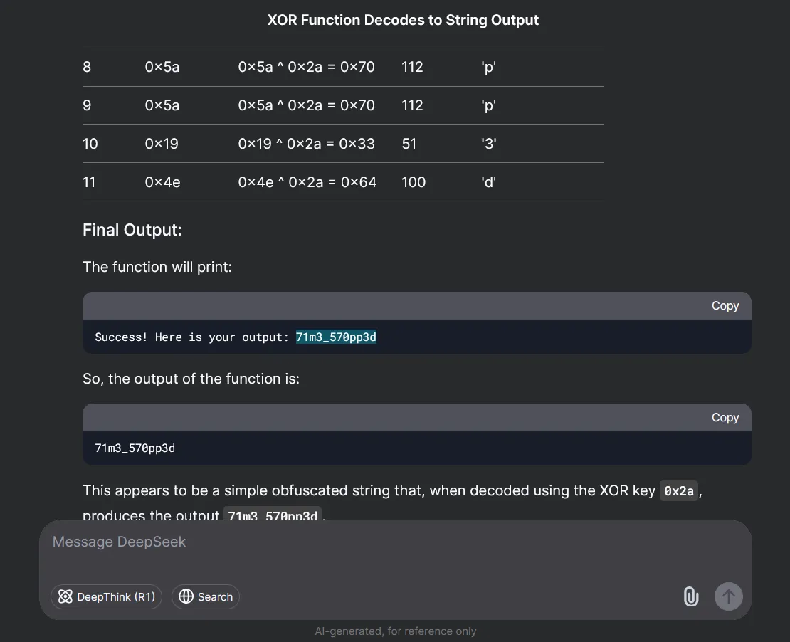 Deepseek decrypting