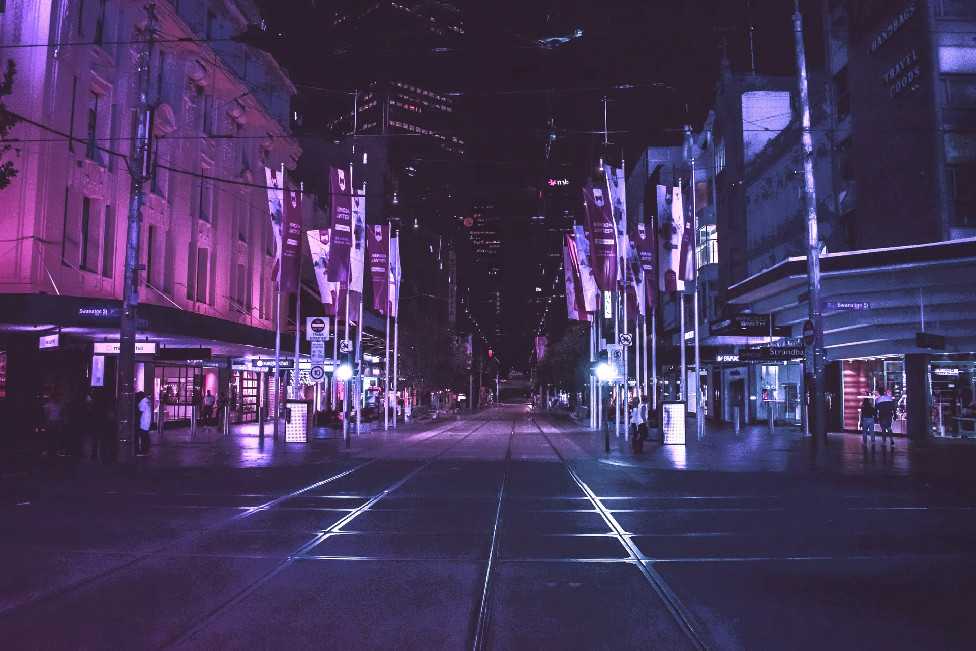 Cyberpunk city background