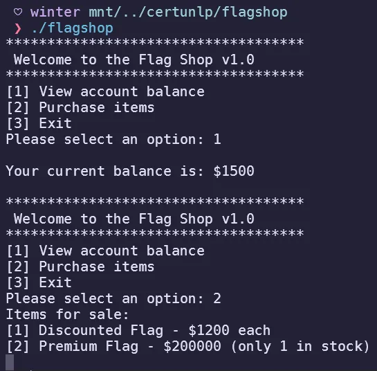 Basic interface of the terminal connection