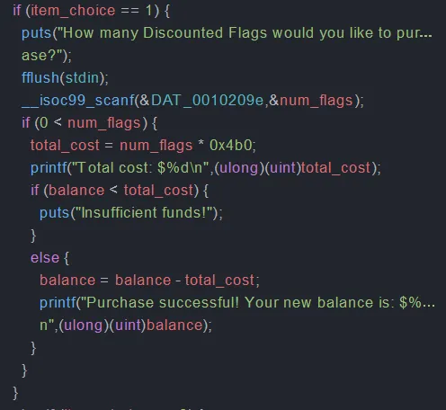 Ghidra screenshot of decompilation